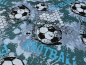 Preview: Baumwoll-Stoff Fußball Grau Nr 4959
